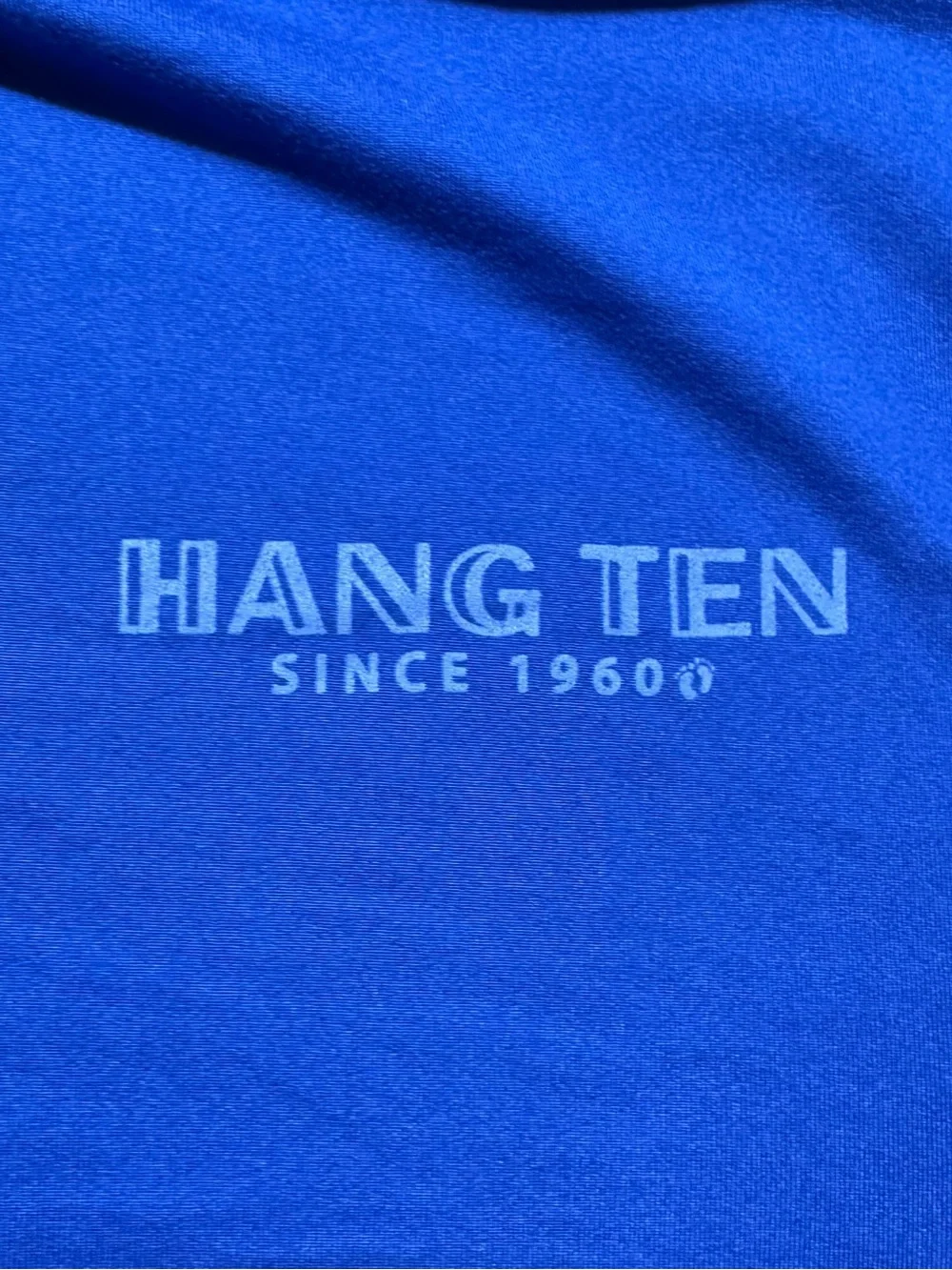 Hang Ten Shirt Mens XL Blue Long Sleeve UV Protection UPF 50+ Crew Neck Summer